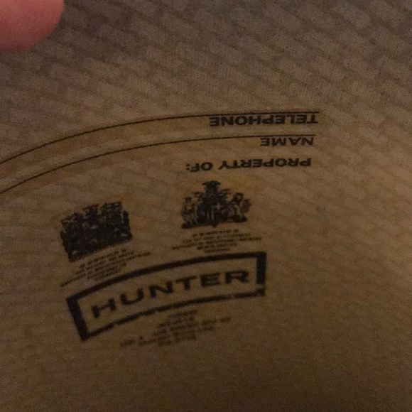 Hunter Tall Glossy Rainboots Size 6 Plus Socks - Picture 6 of 9